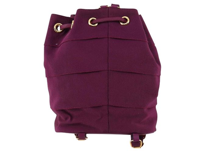 Salvatore Ferragamo Vala Backpack Canvas Purple - view 2