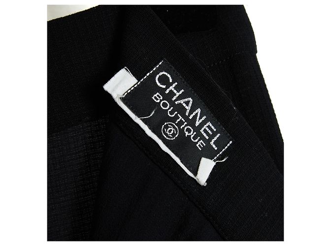 Chanel circa 1992 Gonna Lunga FR38 Maxi Nera in Lana Gipsy UK10 US6 - vista 4