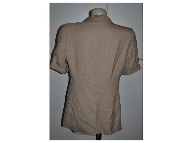 Rena Lange Seidenmischung Jacke beige Größe 44 IT - Ansicht 2