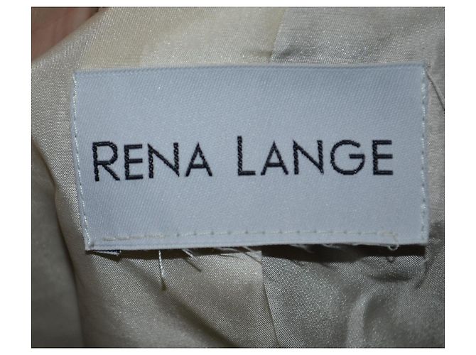 Rena Lange Seidenmischung Jacke beige Größe 44 IT - Ansicht 3