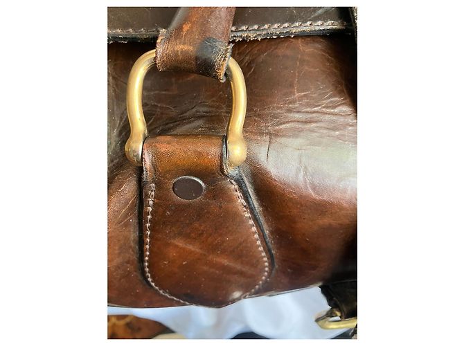 Borsa da viaggio Céline in pelle marrone chiaro - vista 10