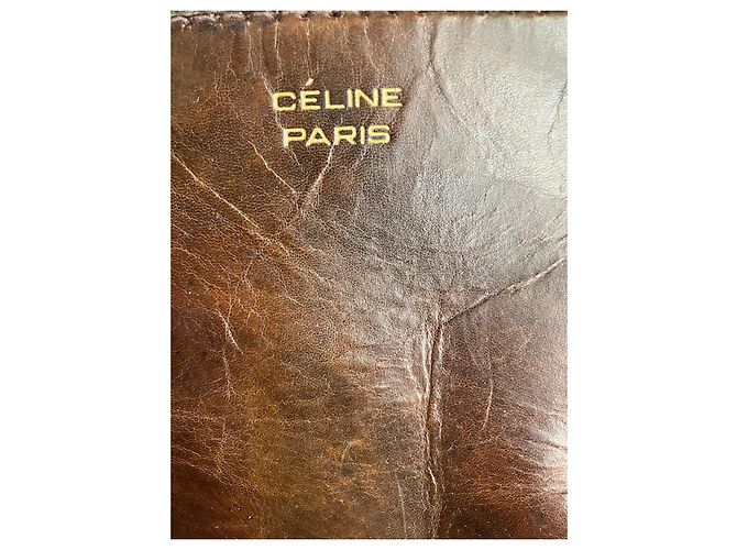 Borsa da viaggio Céline in pelle marrone chiaro - vista 11