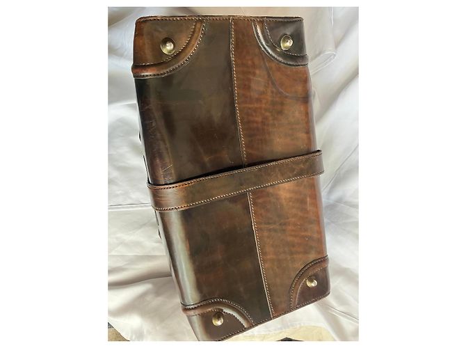 Borsa da viaggio Céline in pelle marrone chiaro - vista 3