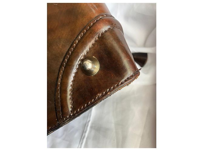 Borsa da viaggio Céline in pelle marrone chiaro - vista 5