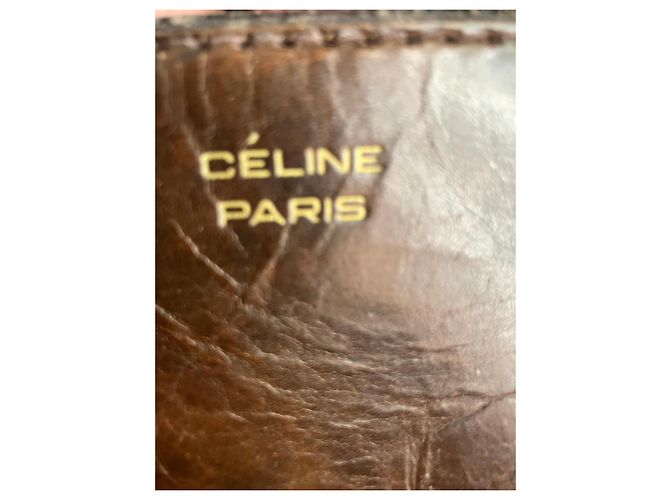 Borsa da viaggio Céline in pelle marrone chiaro - vista 8