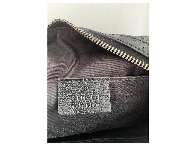 Borsa Gucci Mini Boston Nera in Tela GG Nero - vista 10