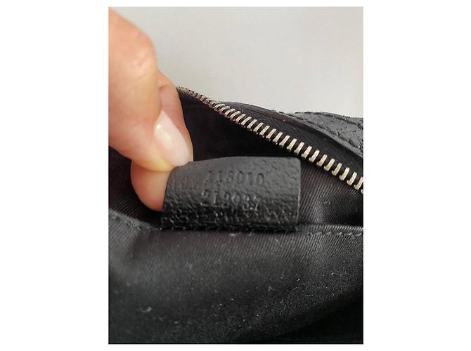 Borsa Gucci Mini Boston Nera in Tela GG Nero - vista 11