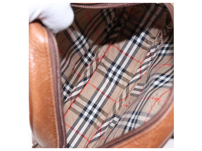 Borsa a Spalla in Pelle Burberry Marrone - vista 5