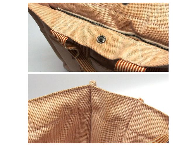Borsa Fourre Tout MM di Hermès in Arancione e Bianco - vista 9