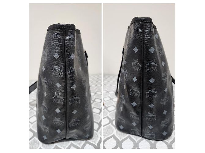MCM Visestos Einkaufstasche Schwarz/Grau - Ansicht 11