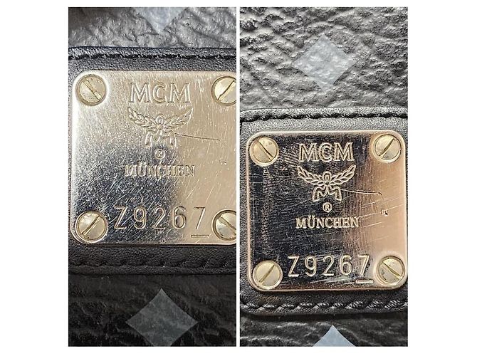 MCM Visestos Einkaufstasche Schwarz/Grau - Ansicht 14