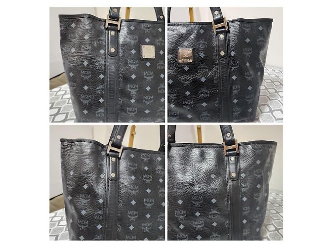 MCM Visestos Einkaufstasche Schwarz/Grau - Ansicht 5