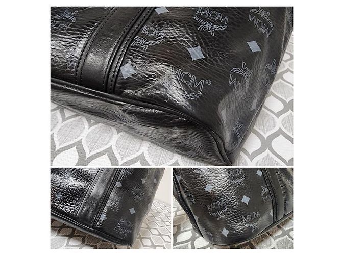 MCM Visestos Einkaufstasche Schwarz/Grau - Ansicht 6