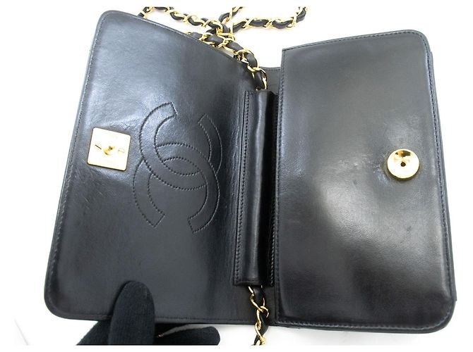 CHANEL Piccola Borsa a Spalla con Catena in Pelle Trapuntata Nera Nero - vista 11
