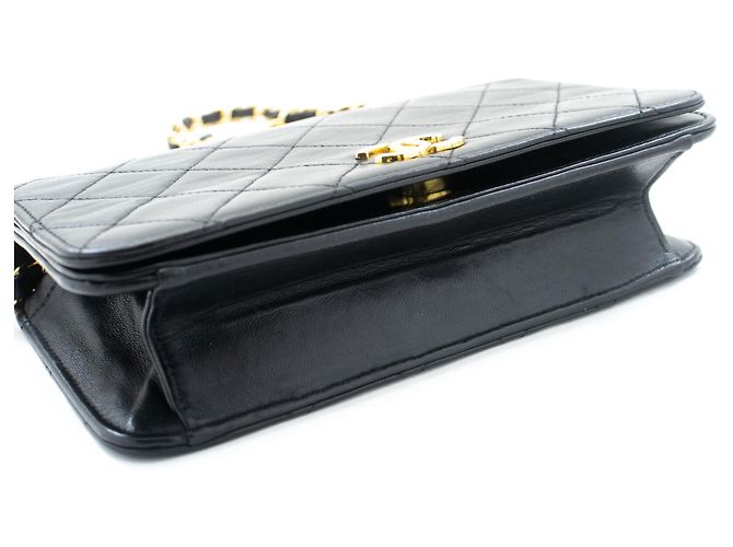 CHANEL Piccola Borsa a Spalla con Catena in Pelle Trapuntata Nera Nero - vista 4