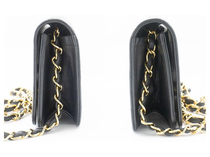 CHANEL Piccola Borsa a Spalla con Catena in Pelle Trapuntata Nera Nero - vista 5