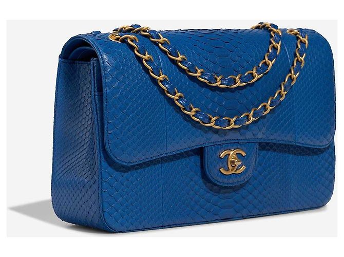 Borsa CHANEL Timeless/Classique in Pelle Esotica Blu - 102993 - vista 3