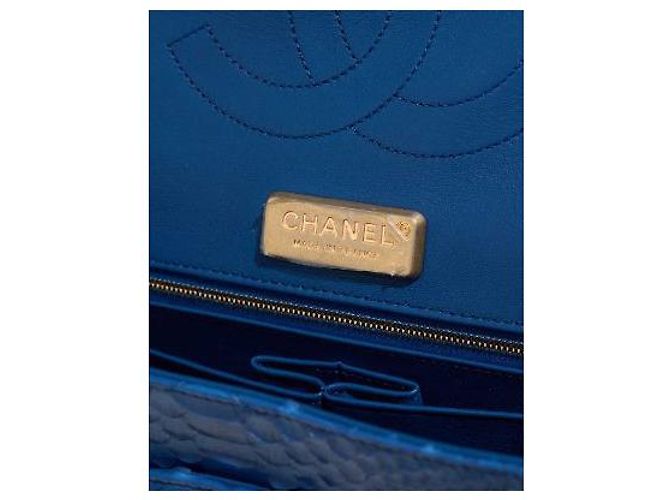 Borsa CHANEL Timeless/Classique in Pelle Esotica Blu - 102993 - vista 5
