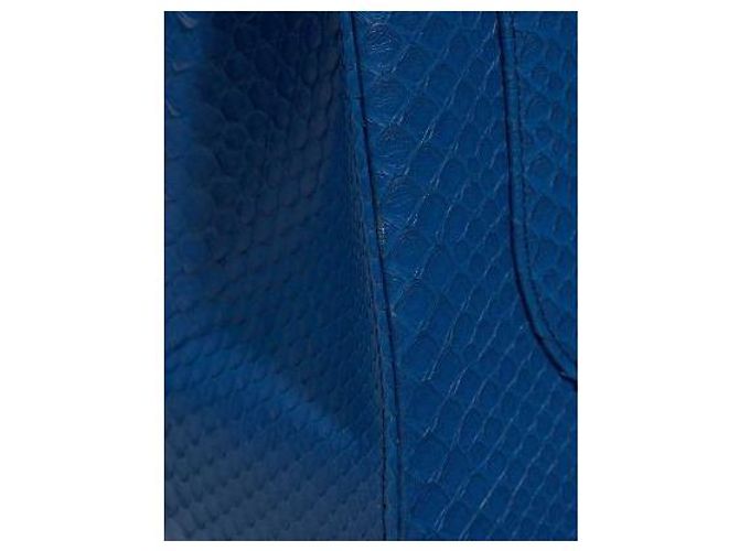 Borsa CHANEL Timeless/Classique in Pelle Esotica Blu - 102993 - vista 8