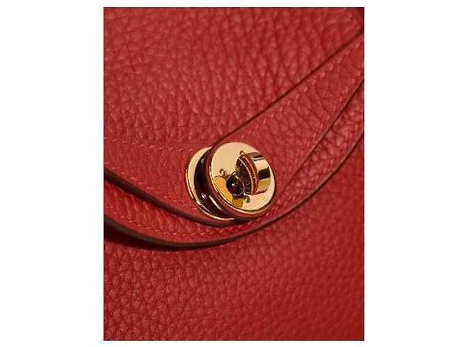 Hermès Borsa HERMES Lindy in Pelle Rossa - 102995 Rosso - vista 4