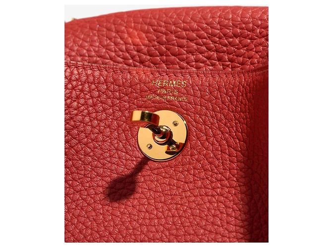 Hermès Borsa HERMES Lindy in Pelle Rossa - 102995 Rosso - vista 5