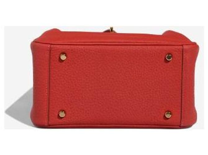 Hermès Borsa HERMES Lindy in Pelle Rossa - 102995 Rosso - vista 7