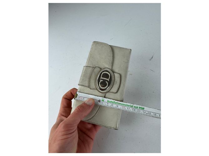Vintage Dior CD Leather Wallet White - view 10