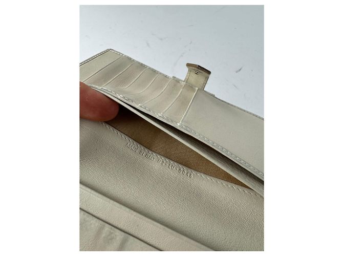 Vintage Dior CD Leather Wallet White - view 7