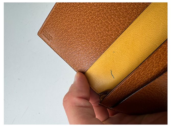 Vintage Gucci 70er Leder Kartenhalter / ID-Case braun Orange - Ansicht 7