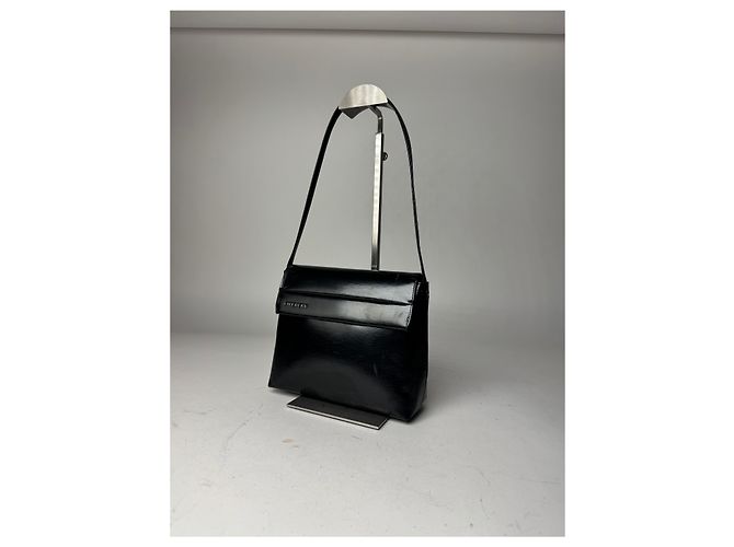 Vintage Givenchy Handtasche aus lackiertem Leder schwarz - Ansicht 14