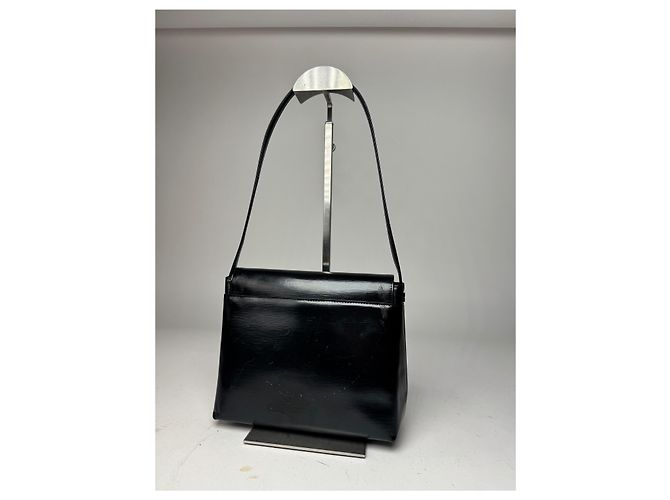 Vintage Givenchy Handtasche aus lackiertem Leder schwarz - Ansicht 2