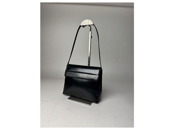 Vintage Givenchy Handtasche aus lackiertem Leder schwarz - Ansicht 7