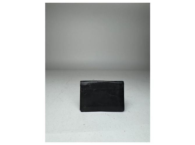 Vintage Givenchy Flapable Leather Card Holder Black - view 2