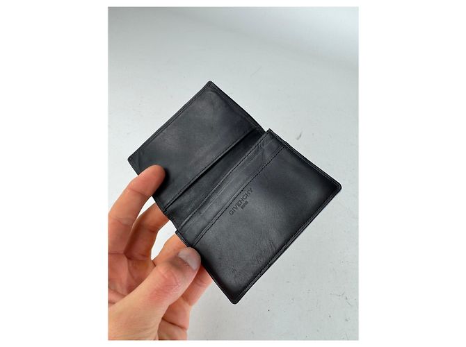 Vintage Givenchy Flapable Leather Card Holder Black - view 4