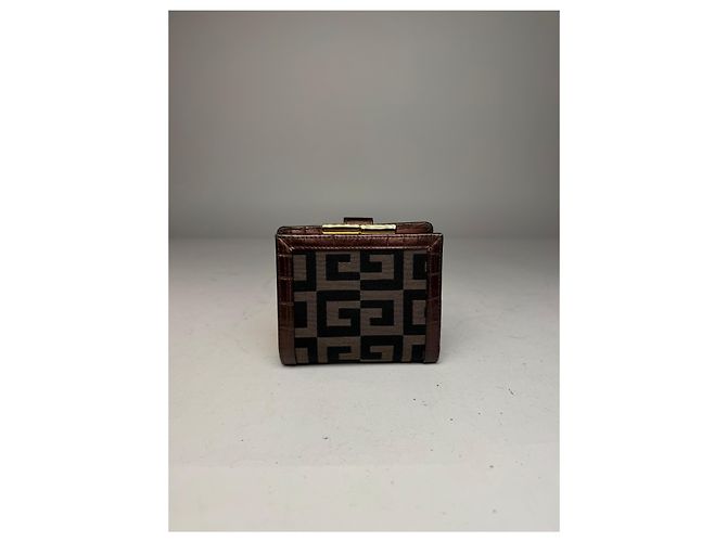 Vintage Givenchy Monogram Wallet black brown - view 12