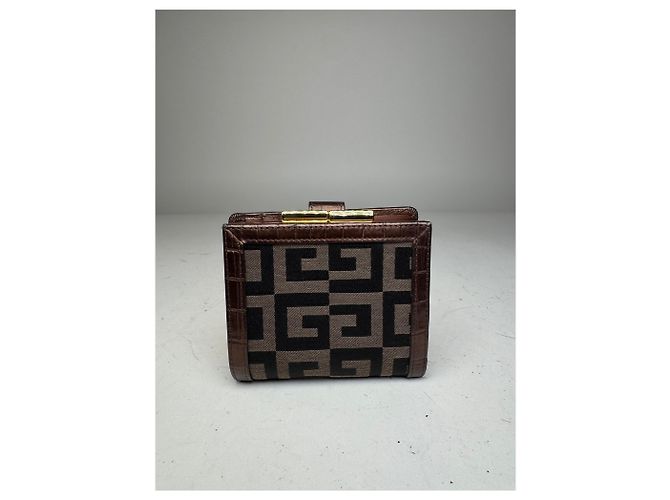 Vintage Givenchy Monogram Wallet black brown - view 2
