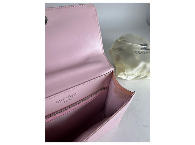 Vintage Courreges Lederhandtasche Rosa Pink - Ansicht 11