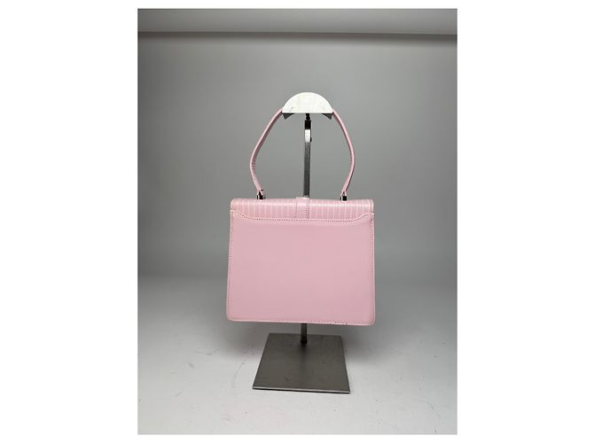 Vintage Courreges Lederhandtasche Rosa Pink - Ansicht 13