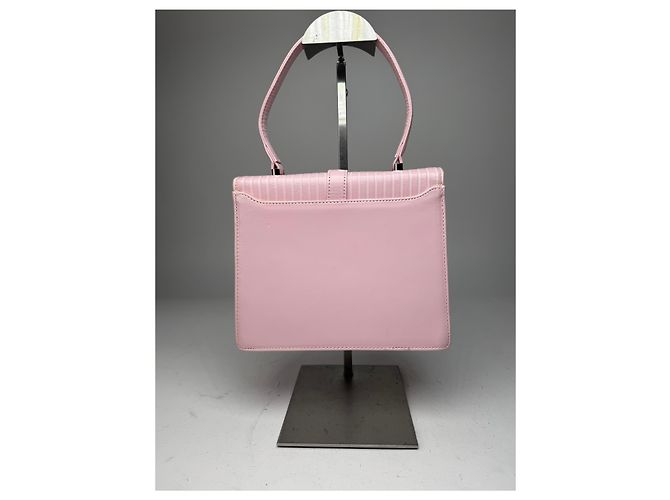 Vintage Courreges Lederhandtasche Rosa Pink - Ansicht 3