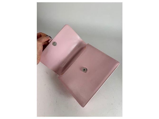 Vintage Courreges Lederhandtasche Rosa Pink - Ansicht 6