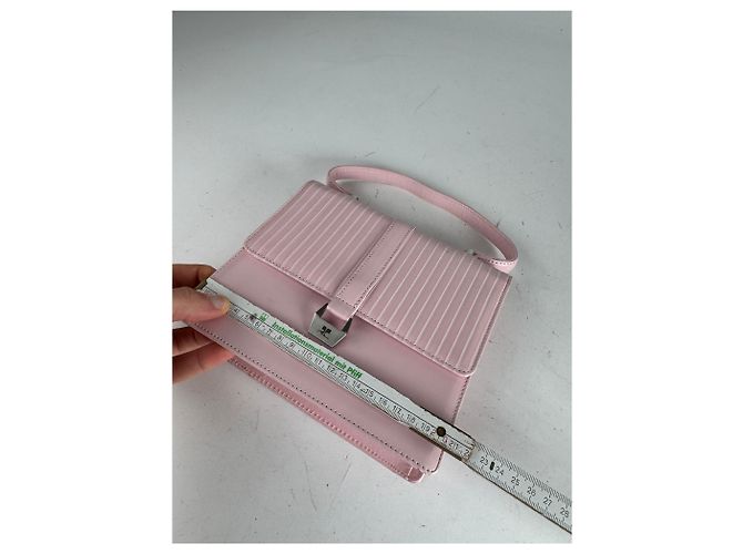 Vintage Courreges Lederhandtasche Rosa Pink - Ansicht 7