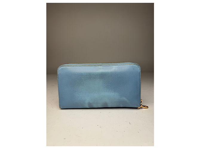 Vintage Loewe Madrid Leather Wallet Blue - view 2