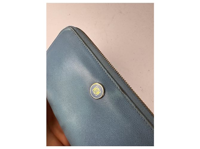 Vintage Loewe Madrid Leather Wallet Blue - view 4