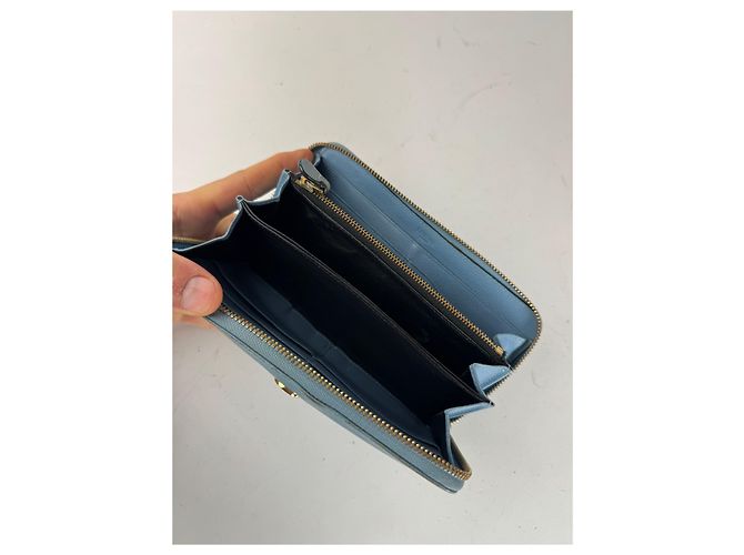 Vintage Loewe Madrid Leather Wallet Blue - view 5