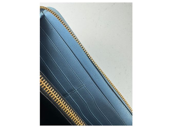 Vintage Loewe Madrid Leather Wallet Blue - view 6