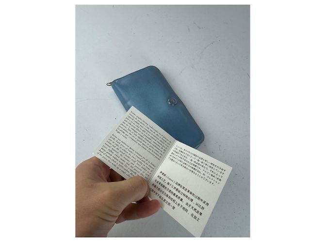 Vintage Loewe Madrid Leather Wallet Blue - view 7