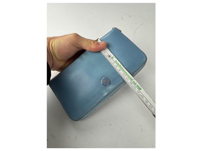 Vintage Loewe Madrid Leather Wallet Blue - view 9