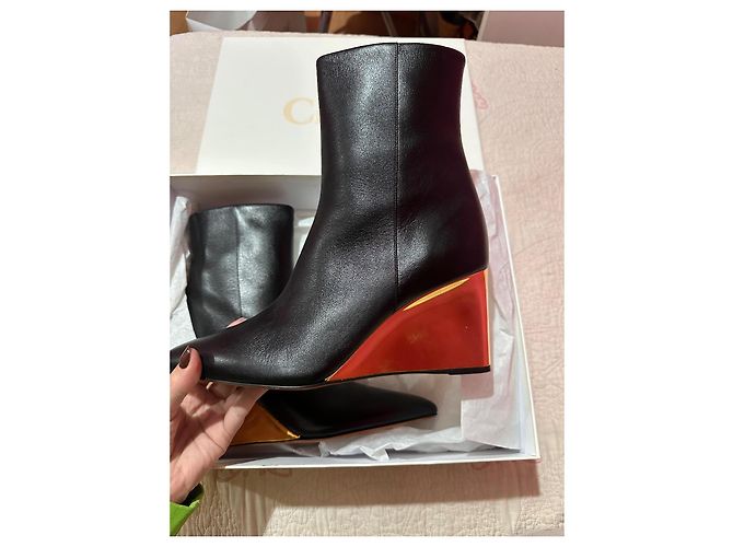 Stivaletti Chloé in pelle nera Nero - vista 3