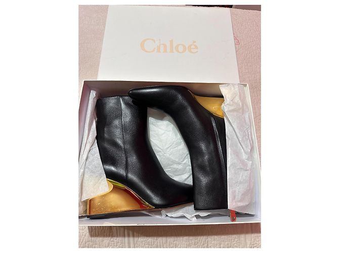 Stivaletti Chloé in pelle nera Nero - vista 6
