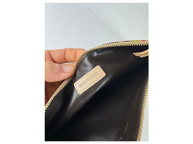 Vintage Emilio Pucci Mehrfarbige Leder-Clutch Mehrfarben - Ansicht 3